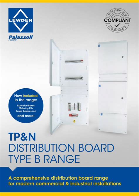 TP&N DISTRIBUTION BOARD TYPE B RANGE 